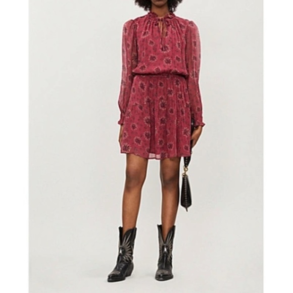 BA&SH Gizel Georgette Mini Dress Size XS/4 - Picture 1 of 14